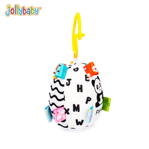 jollybaby baby fabric teether rattle car hanging bed hanging black and white geometric shape building blocks 0 years old early education toys