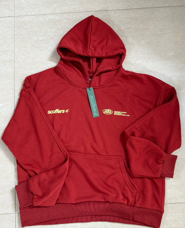 Scuffers Hoodie Letter Print Red