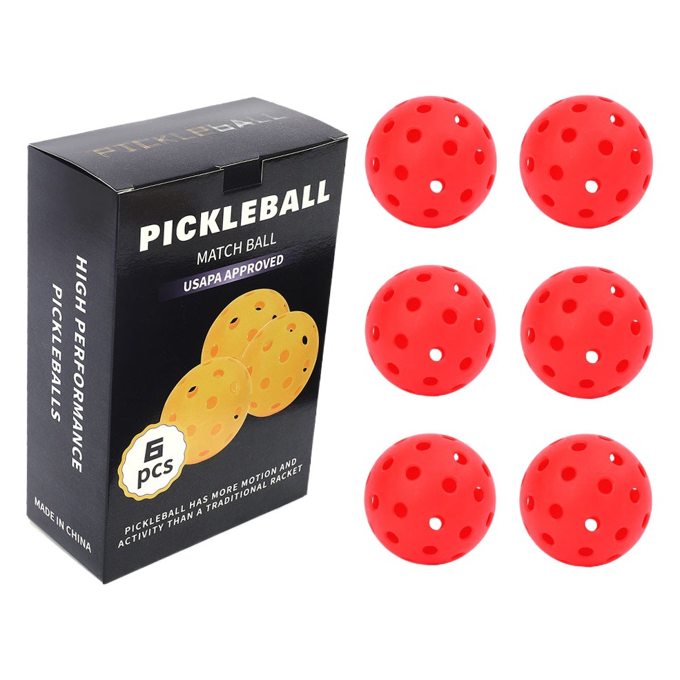 Hard peak ball 40-hole hole ball 74mm rotational plastic injection luminous ball Pickleball new color box packaging