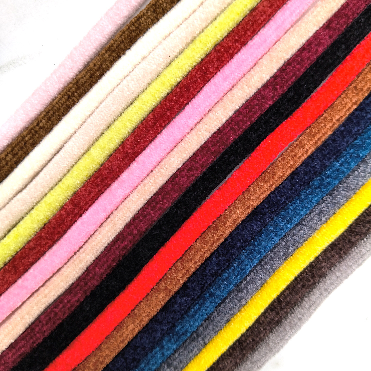 5mm de color sólido Chenille otoño y invierno grueso cordones redondos casuales de color sólido versátil cordones redondos adecuados para zapatos de coco