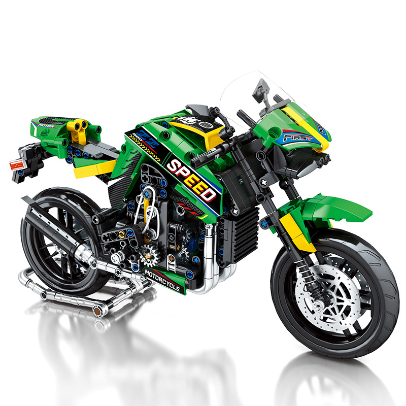 Juhang tecnología BMM1000RR bloques de construcción motocicleta niños rompecabezas montado Duka tierra motocicleta modelo juguete
