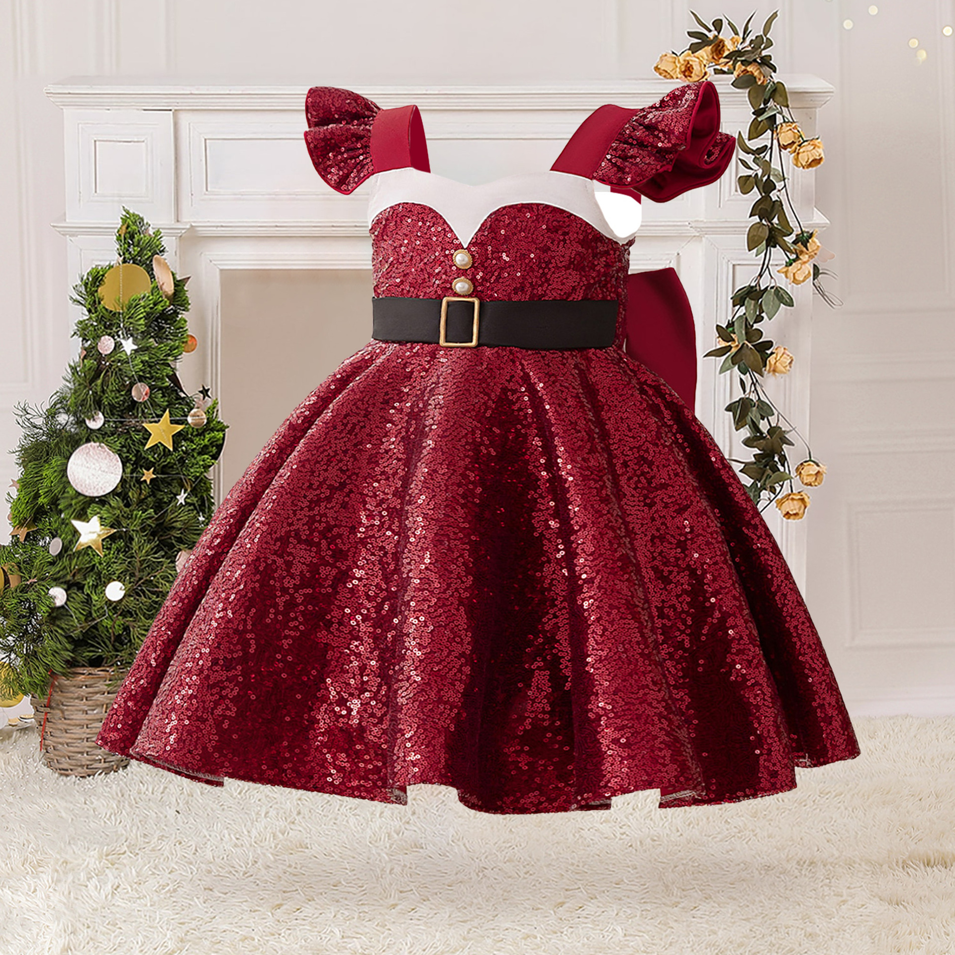 Nuevos productos de comercio exterior transfronterizo vestido infantil vestido de princesa vestido de novia de niña vestido de desfile