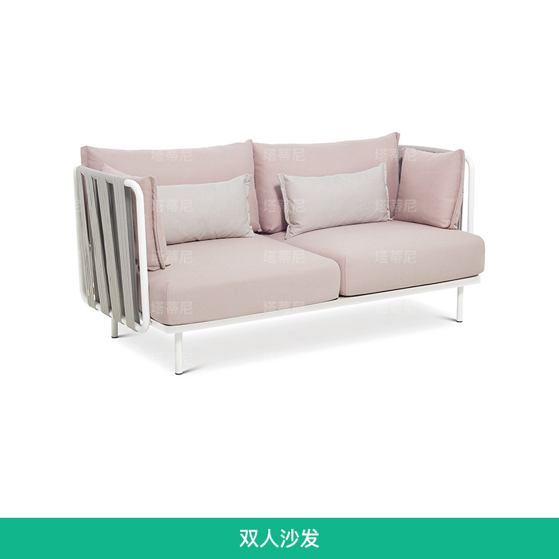 Sofá para exteriores, conjunto de ocio para patio y balcón, muebles de ratán creativos para jardín, villa o terraza, resistentes al sol y a la lluvia.