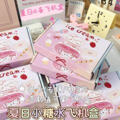 夏日小糖水飞机盒卡通可爱快递礼品盒包装出卡打包材料手工发货