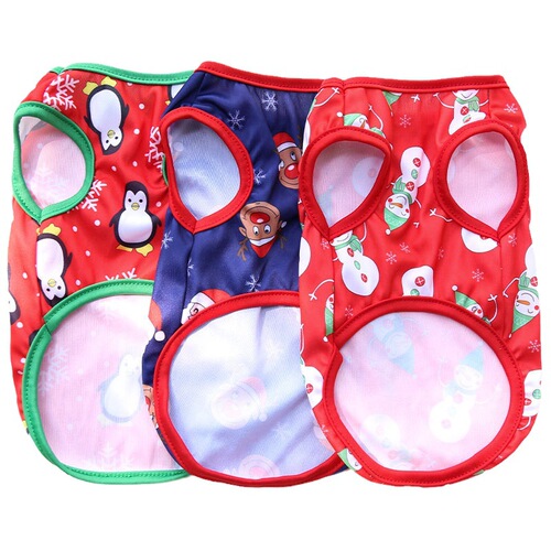 Christmas small and medium dog, cat, pet vest clothing, Teddy, Bichon, moose, elderly supplies, decoration