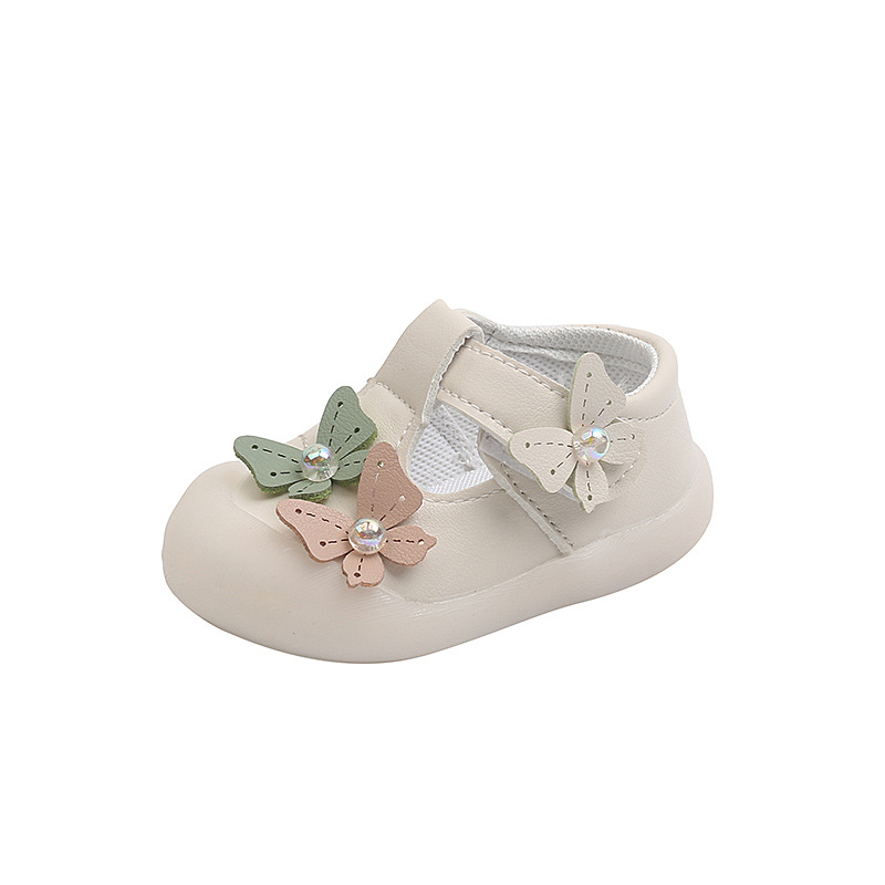 Scarpe da fiore primaverili e autunnali per bambini coreane con suola morbida in pelle da principessa per bambina singola da 0-1-2 anni_voghion.com