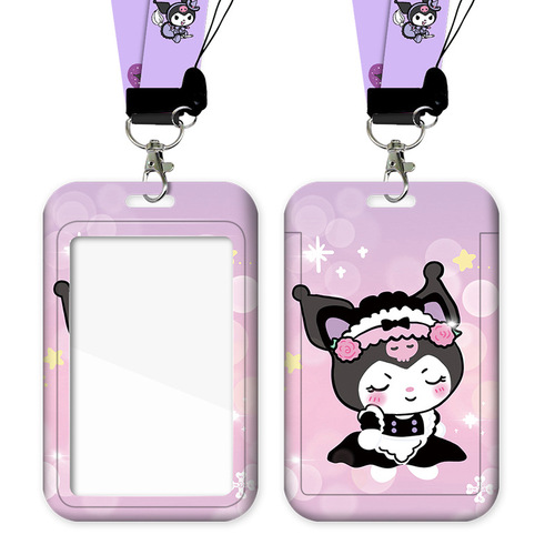 Cartoon access control card holder student card holder kindergarten pick-up card factory tag Kuromi card holder bus card holder wholesale