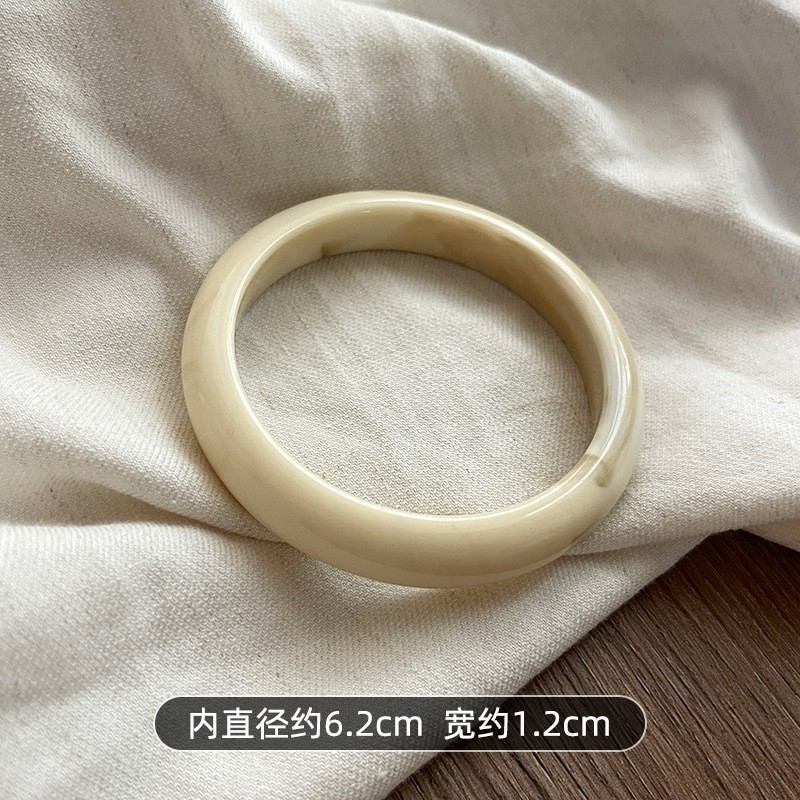 新中式复古亚克力几何不规则素圈树脂手镯气质ins小众设计手环女|undefined
