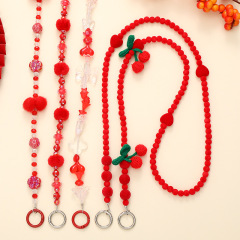 New Dragon Year Chinese Style Single Shoulder Bag Chain Phone Case Lanyard Accessory Chinese Red New Year Gift