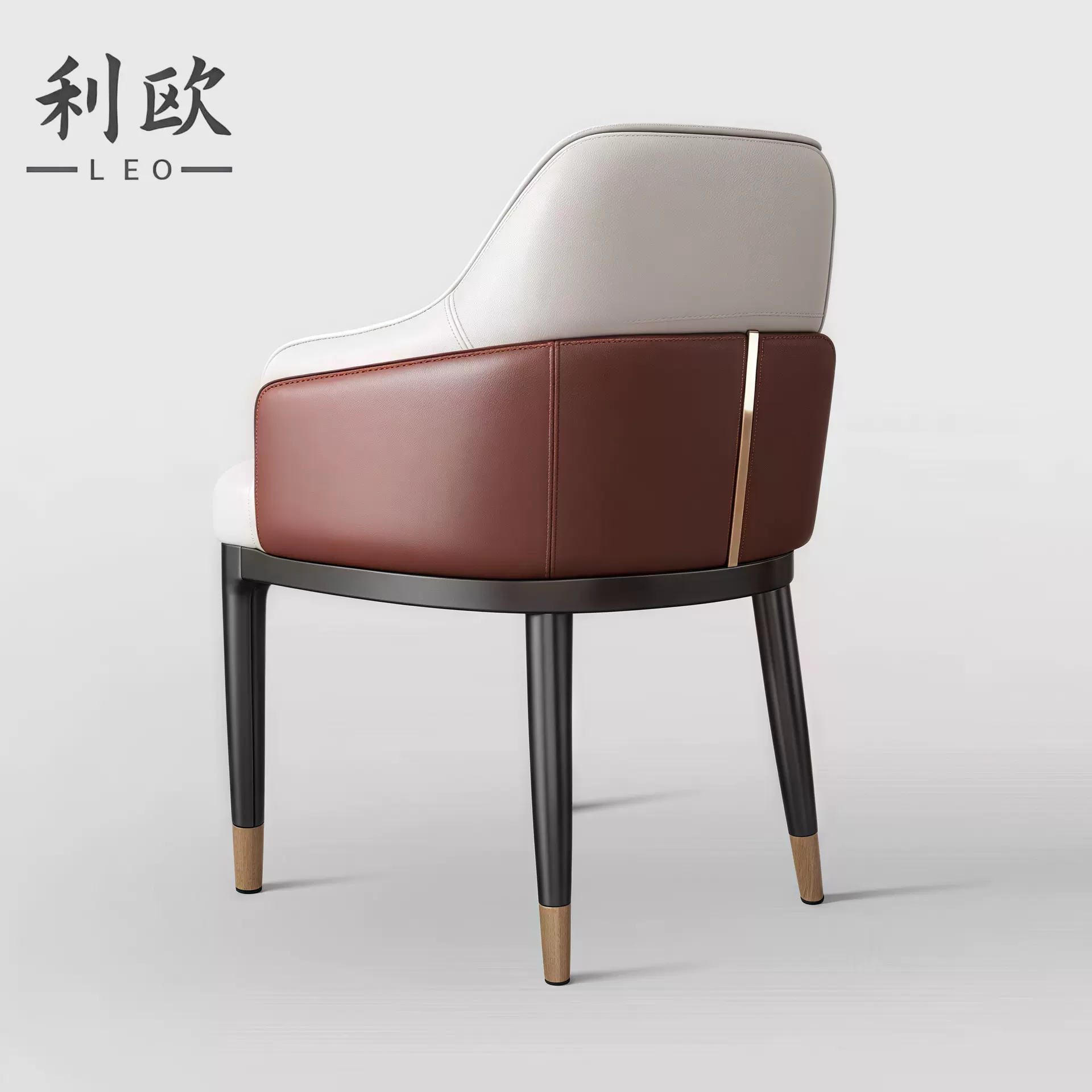 轻奢意式沙发家用餐椅生态餐桌凳子现代高级酒店简约洽谈靠背椅