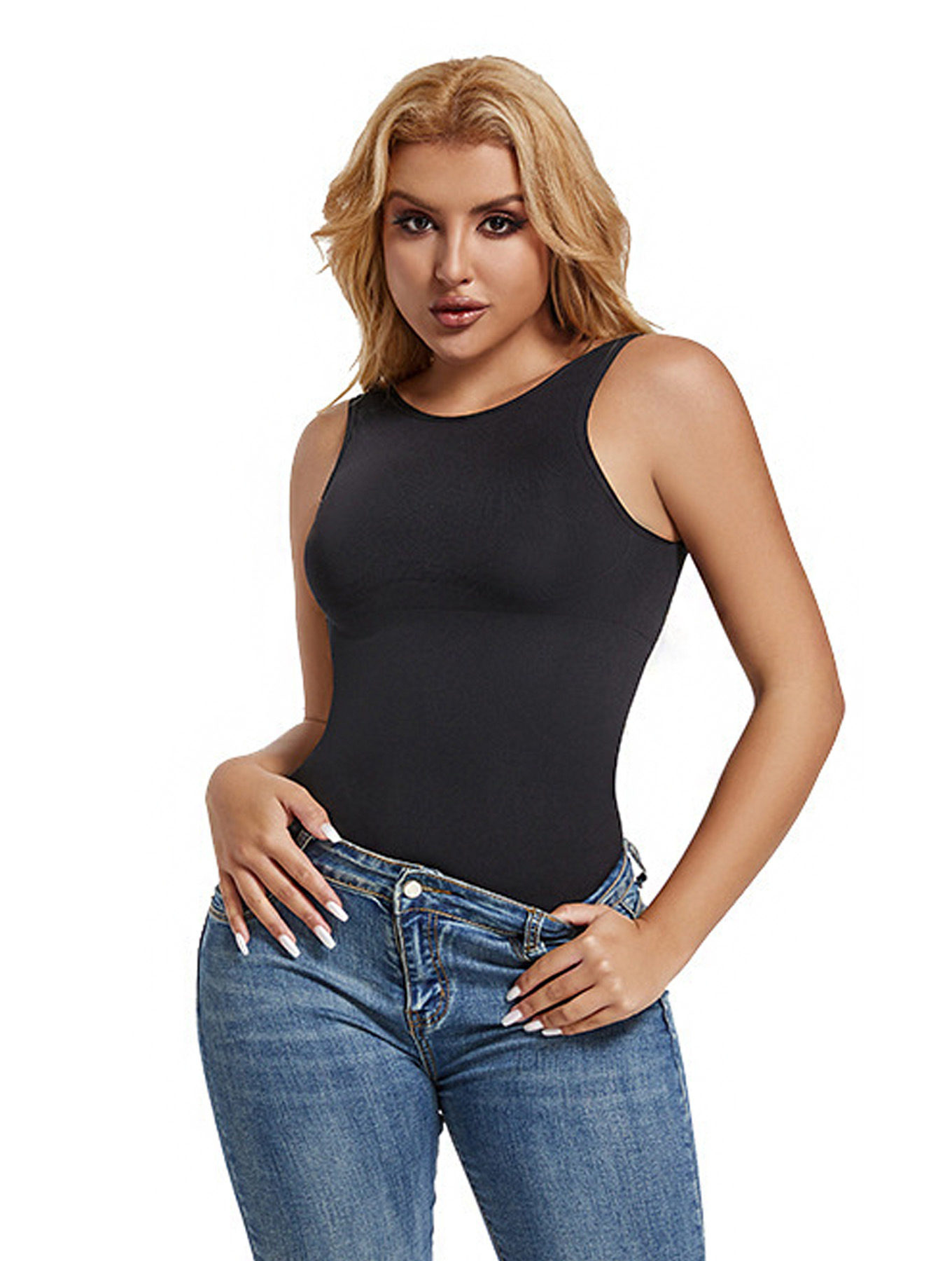 Fajas de una pieza de talla grande transfronterizas, corsé de cuerpo en forma de T para mujer, chaleco sin costuras de comercio exterior