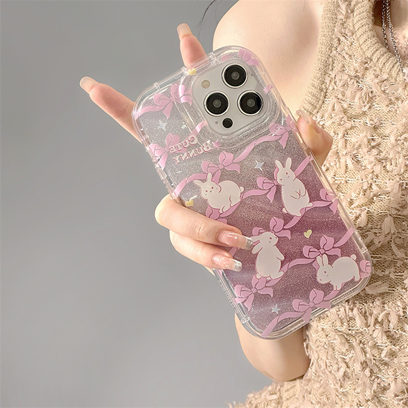 30g Weight iPhone Applicable Brands Phone Cases Classification tpu Material Rabbit Pattern Cute Style Transparent Color Tpu Rabbit Cute Phone Cases Phone Accessories 1