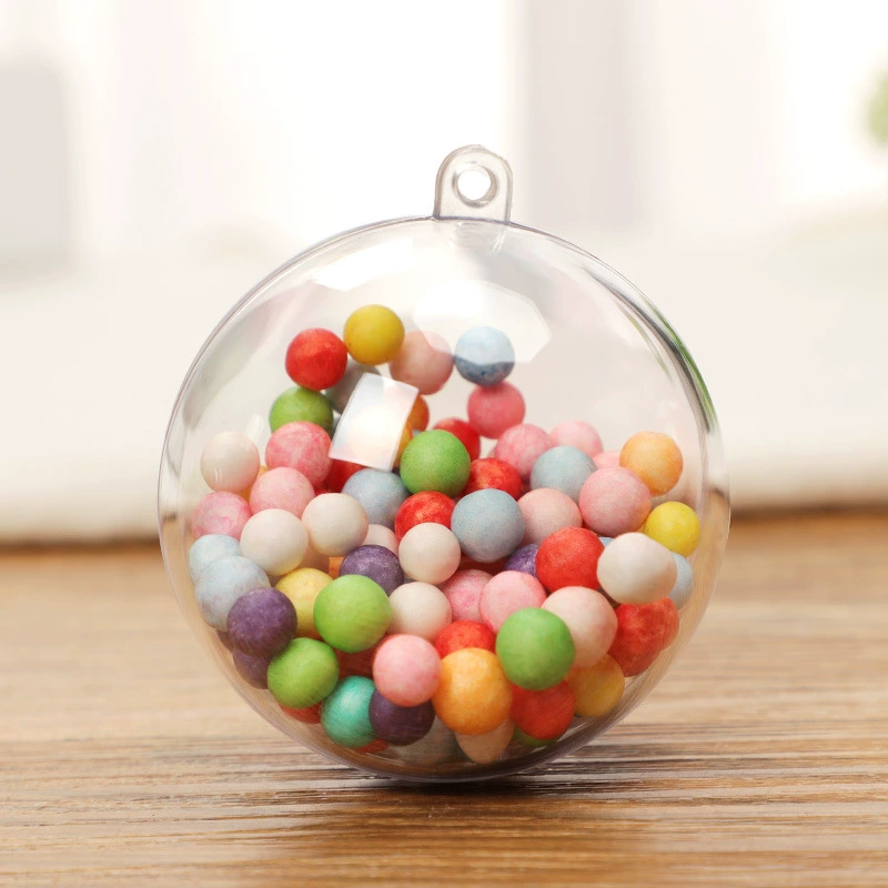 Christmas decoration ball acrylic plastic transparent ball shopping mall window decoration hanging ball hollow transparent Christmas ball