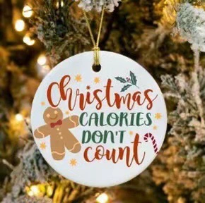 Трансграничные рождественские украшения товары рождественские акриловые круглые благословения кулон домашний двор елка украшения