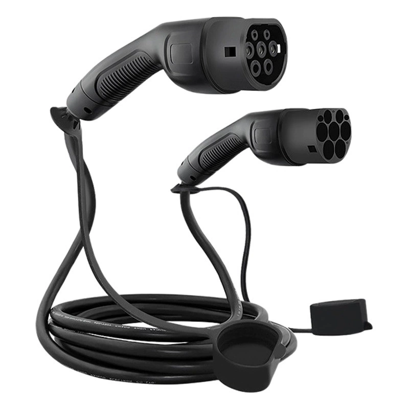 Электромобиль New Energy, европейский стандарт, двуглавый Удлинительный кабель для зарядного пистолета, переходная головка для зарядки, удлиненный преобразователь американского стандарта