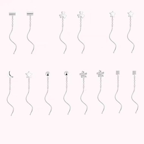 S925 Pure Silver Fringe Earrings for Women - Summer Long Wave Earrings with Elegant and Unique Design, High-end Accessory, Wholesale