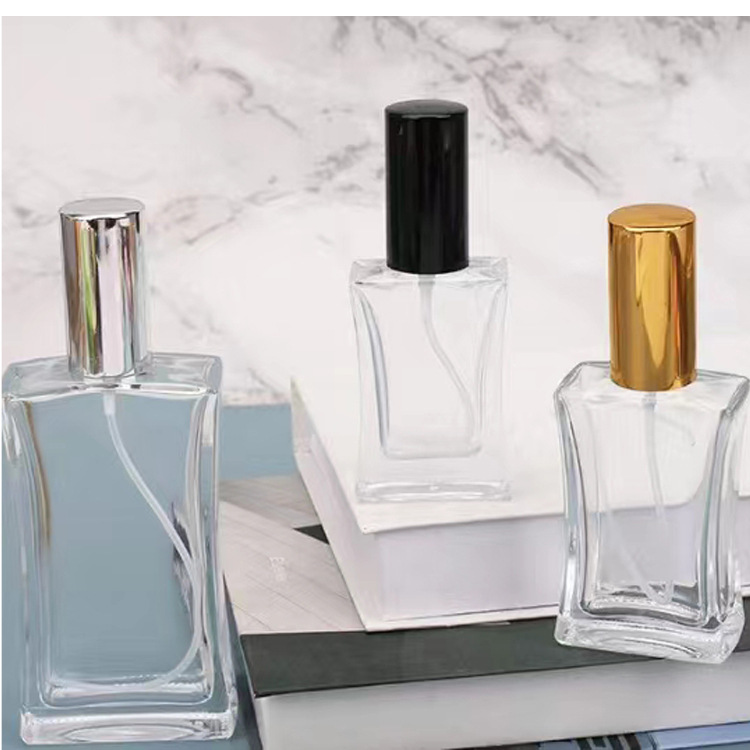 厂家直销高白料玻璃瓶化妆品玻璃瓶50ml喷雾香水瓶加工喷涂印刷