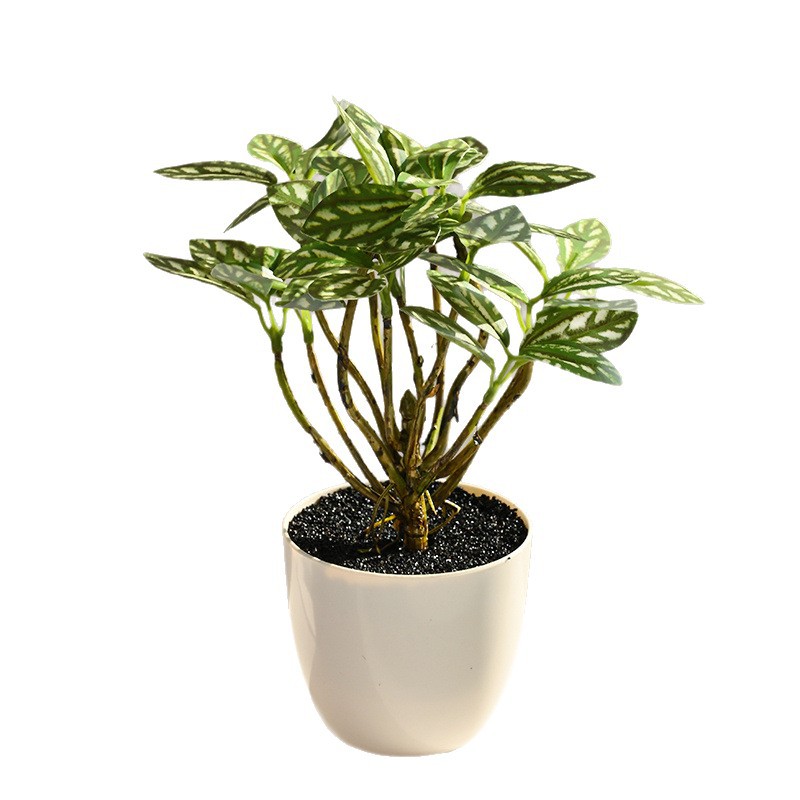Simulación de flores falsas plantas verdes de alta calidad pequeñas plantas bonsai decoración creativa decoración de la sala de estar del hogar simulación de maceta