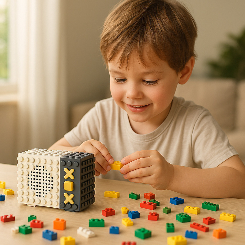 レゴブロックと互換性のあるBluetoothスピーカー子供用DIY教育玩具小型オーディオデスクトップ装飾品学生ギフトバッチ|undefined