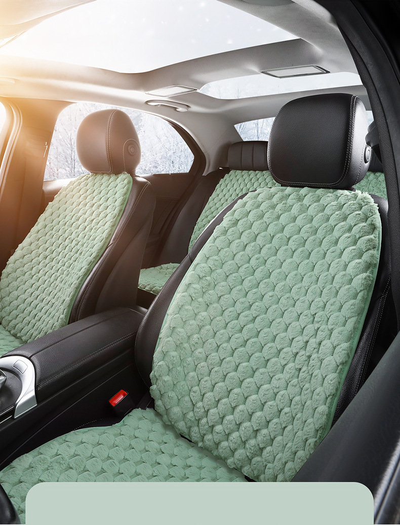 Winter Plush Car Seat Cushion Single Piece Rear Universal Warm Non-Slip