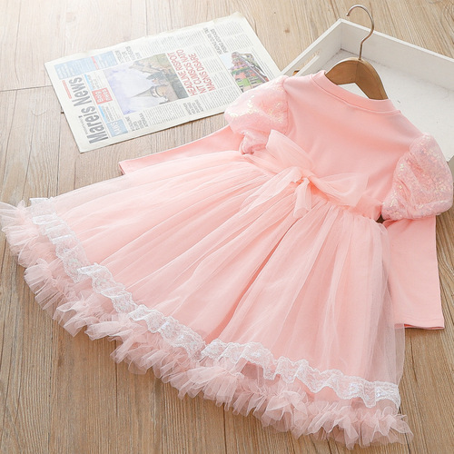Elsa 2024 Spring New Girls Dress Elsa Frozen Princess Dress Lace Tutu Birthday Gift