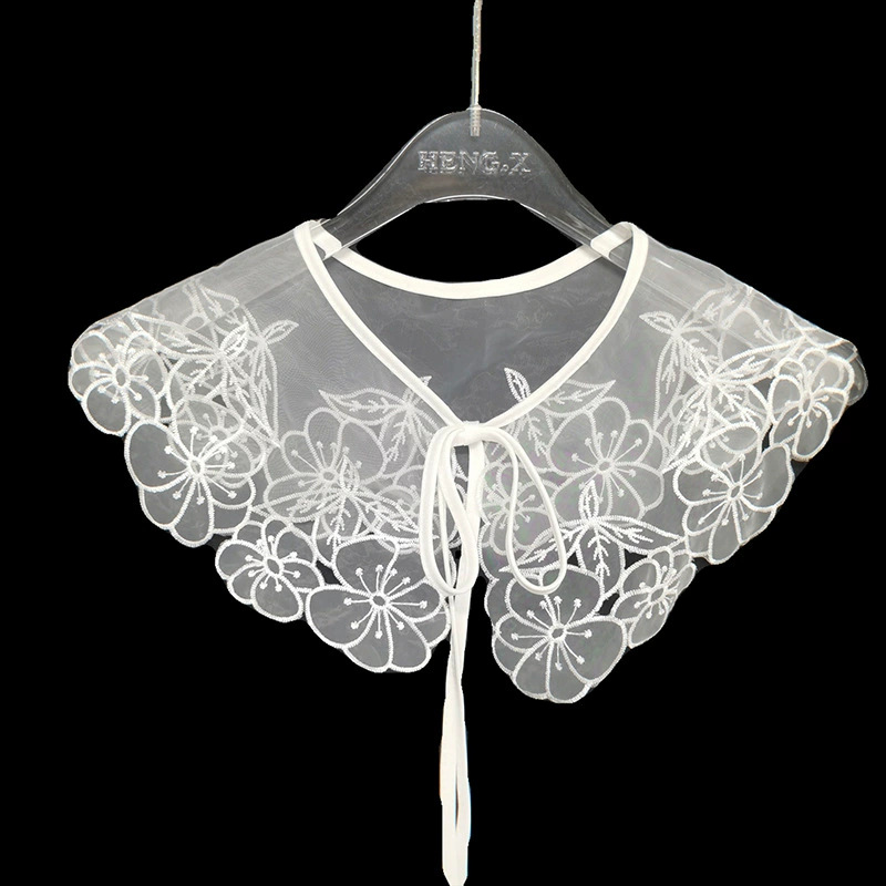Una variedad de viento dulce blanco bordado de encaje falso diseño de lazos de vestidos de artefactos universales decoración de camisa al por mayor image 2