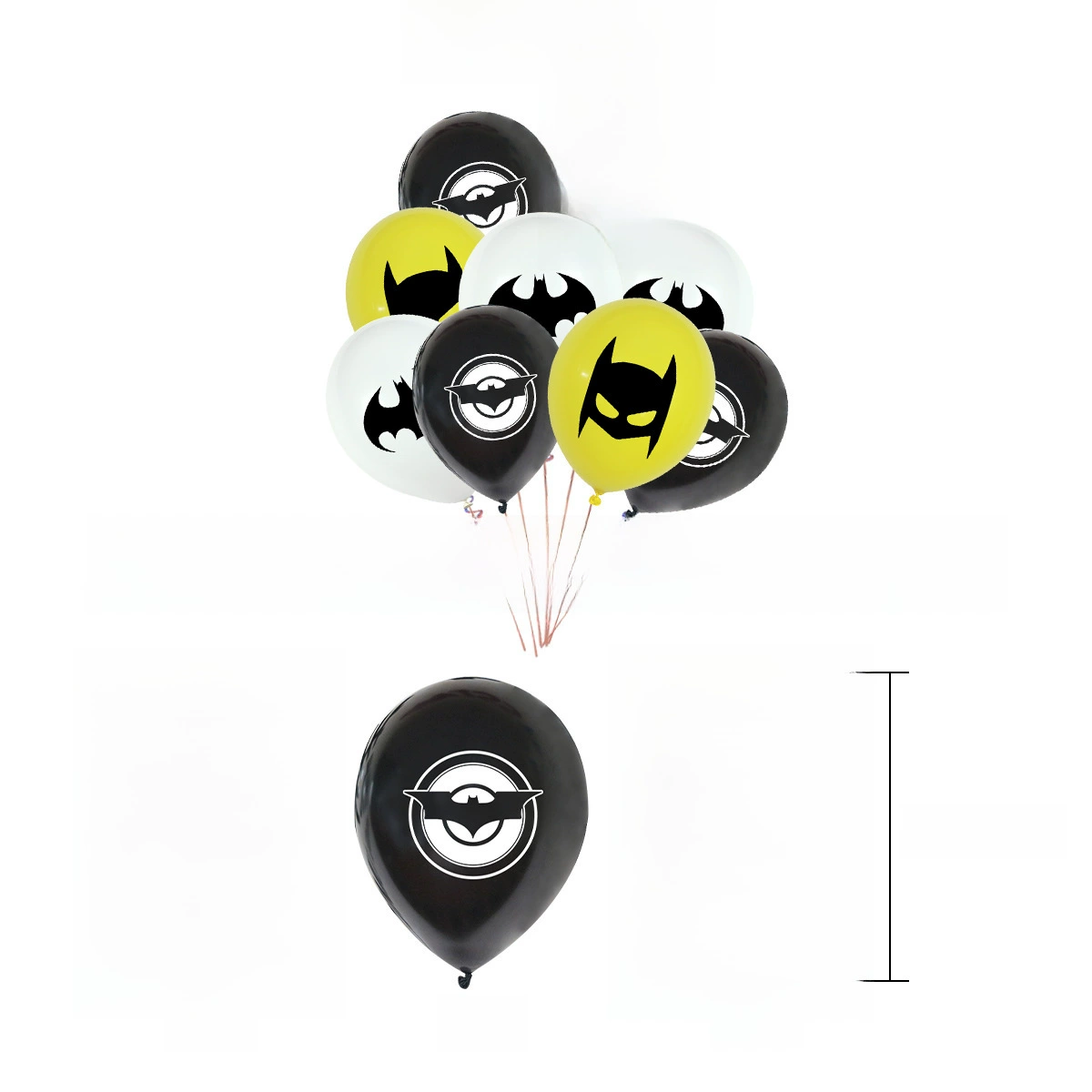 Evening dress with letters, balloon, heroes, set, Batman