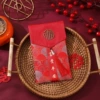 Vertical version of apricot leaves, wealth and peace