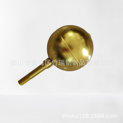 3英寸铝合金户外旗杆球 氧化金色旗杆装饰顶球耐磨商用高端
