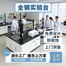 全钢中央台边台实验室操作台化验室实验桌实验室工作台全钢实验台