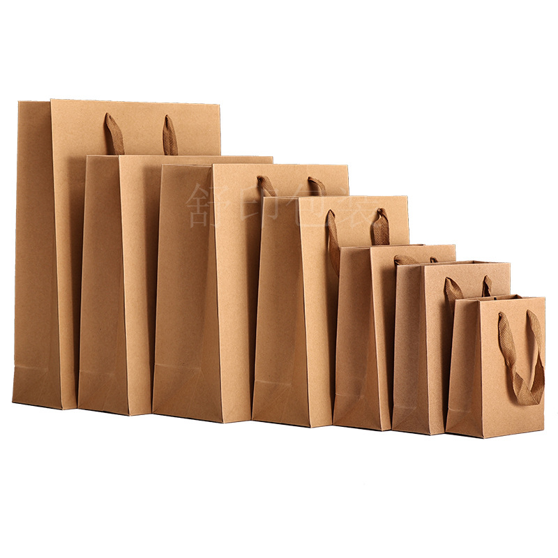 Bolsas de papel kraft engrosadas y ecológicas portátiles, pasteles de luna de té, regalos de alta gama, bolsas de embalaje, tarjetas blancas, venta al por mayor transfronteriza
