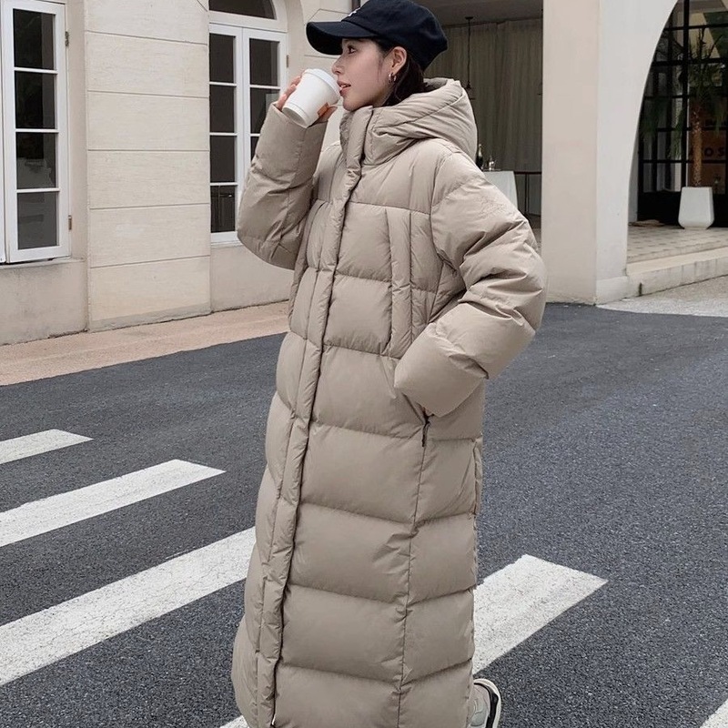 2025冬季新款90保暖超长羽绒服加厚东北过膝长款外套女|undefined