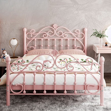铁艺床加厚加固简约现代公主床网红.米双人床北欧单人米铁架床