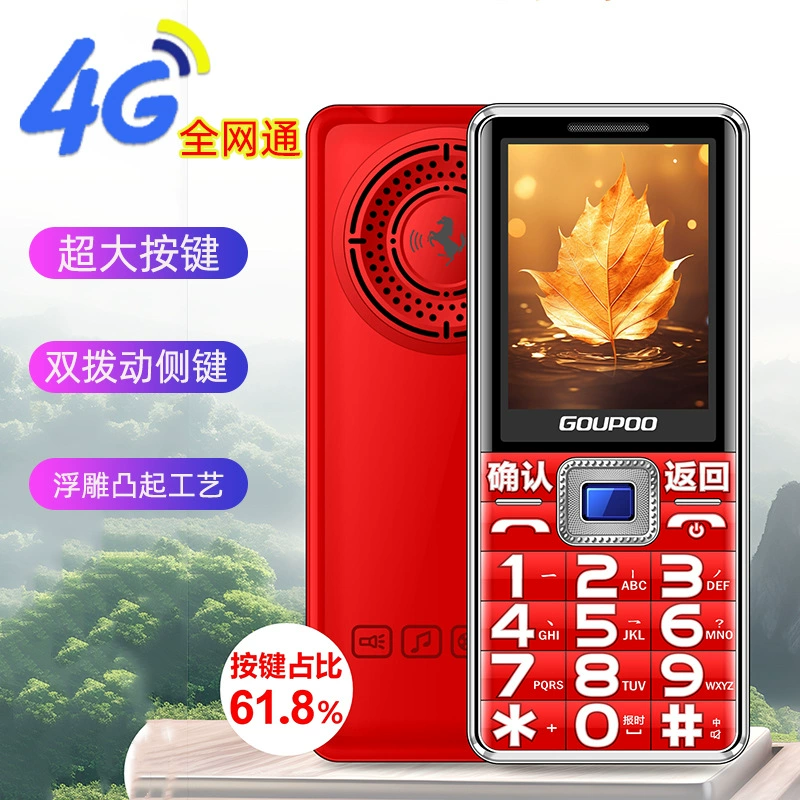 Big extra-long mobile phone for elderly, support function for all network communication standards, 4G, G5, 5G, wide screen