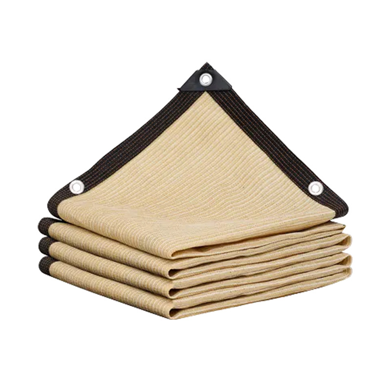 Beige sombrilla red sol protección Red Hogar patio techo balcón aislamiento sol borde perforación sombreado red