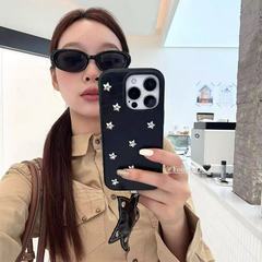 秋冬时髦皮质立体星星挂件16适用iPhone17promax苹果16手机壳15女