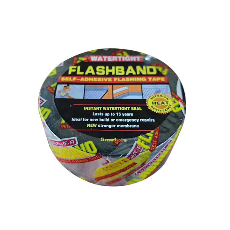 Material de rollo de impermeabilización de techo de cinta de asfalto para comercio exterior, para tejas de acero de color, aislamiento térmico, a prueba de fugas, material de parcheo autoadhesivo fuerte de fábrica.