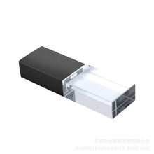 usb pen drive 64gb 3.0年会广告宣传促销伴手礼黑色金属水晶u盘