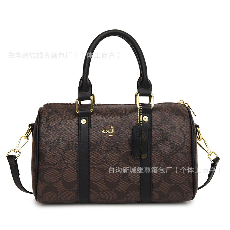 跨境外贸横水桶包时尚百搭潮流行老花手提单肩斜挎大容量女包bags|undefined