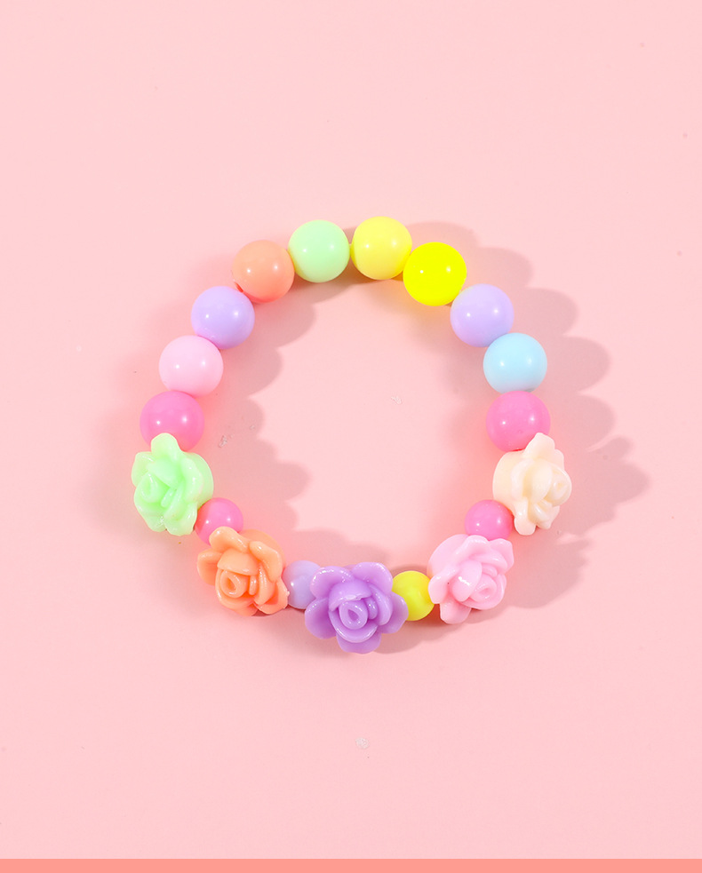 Acrylic Material Cute Flower Arylic Girl'S Bracelets Necklace