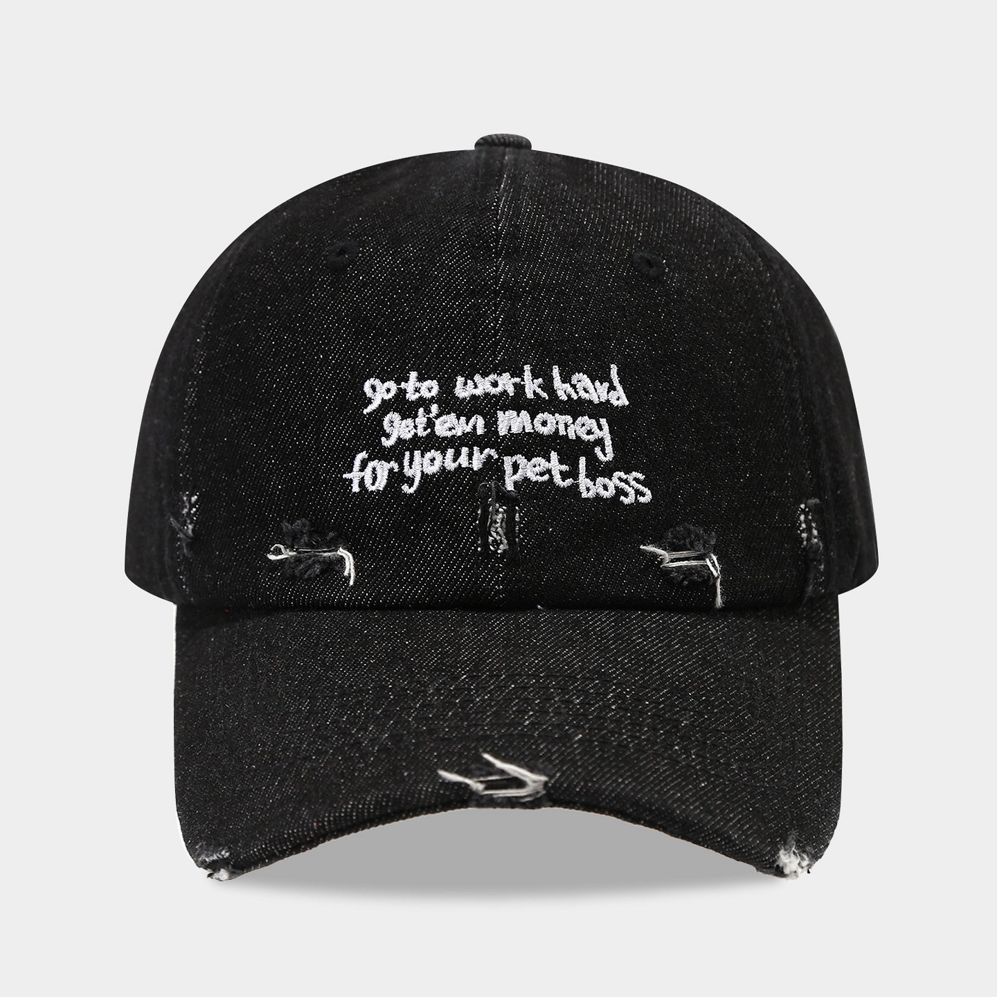 Gorra de béisbol con letras de agujero viejas japonesas para hombres y mujeres, verano retro, sombrero de lengua de pato de mezclilla casual coreano