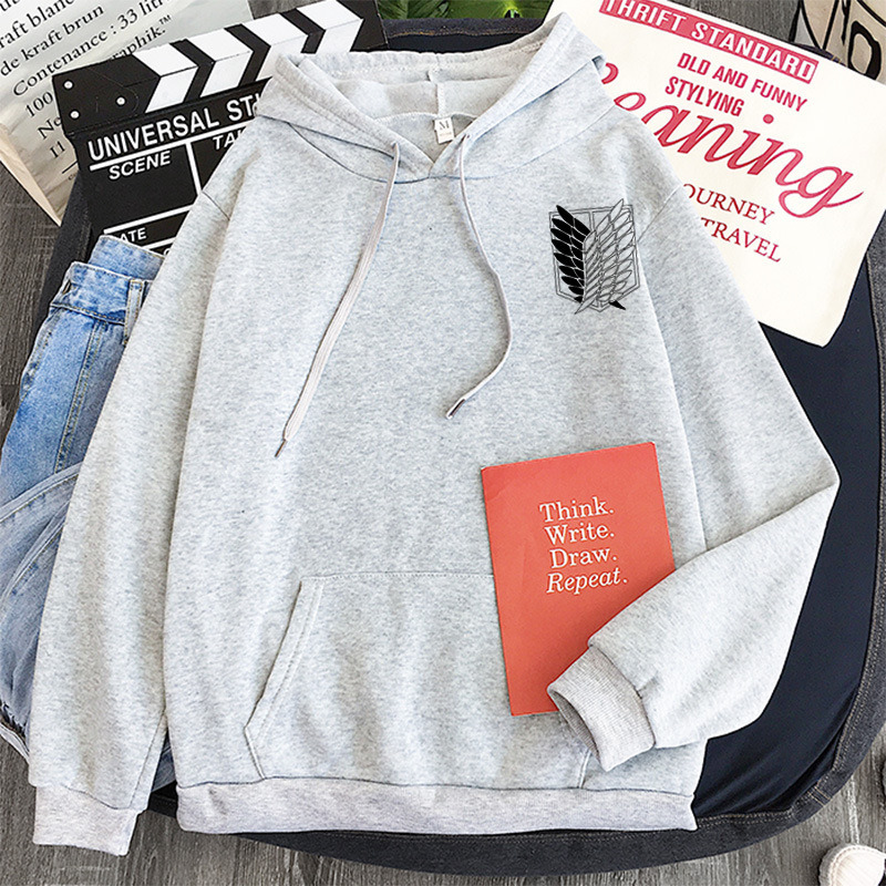 2020 nuevo ataque gigante logo Sudadera con capucha mismo estilo manga larga fleece sudadera suéter 2