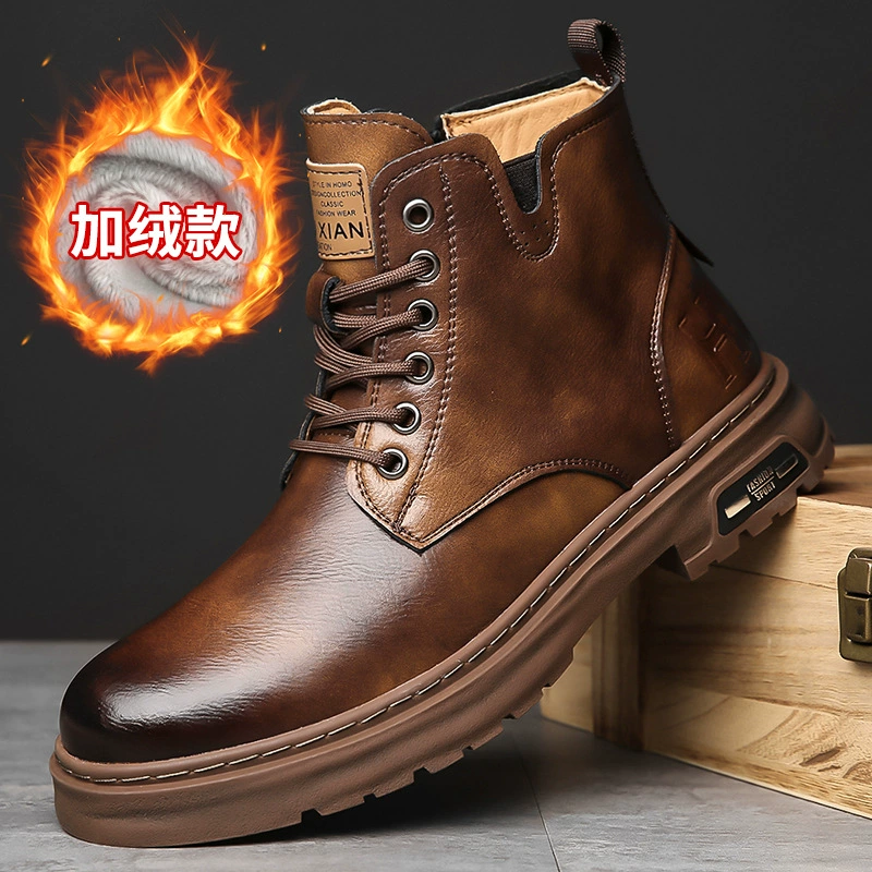 Прямые продажи с фабрики осень-зима новые британские ботинки Martin с толстой подошной сапоги на открытом воздухе универсальный модный