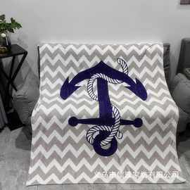 海上法兰绒数码印花毛毯 沙发毛毯办公室午睡盖毯冬季懒人毯