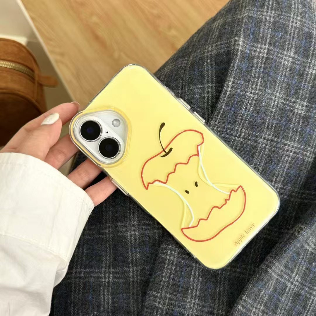 Línea de color de macarons estilo ins Apple para iPhone 15 funda para teléfono móvil 16ProMax Apple 14/13 hembra