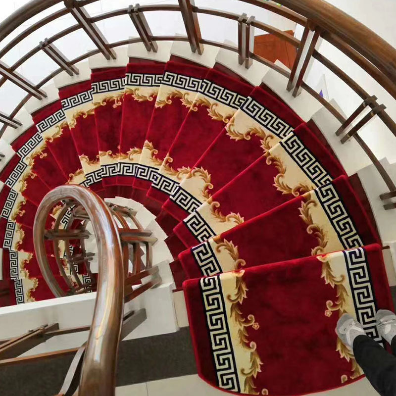 楼梯踏步垫吸水垫红地毯欧式防滑垫加厚脚垫免胶走廊自粘木地板垫