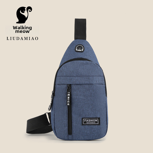 New Cross-border Men's Oxford Cloth Chest Bag Multifunctional Large Capacity Sports Outdoor Casual Single Shoulder Backpack Crossbody Bag