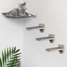 亚马逊木质置物架小动物玩具猫猫爬架家用小宠物爬爬架玩具架批发