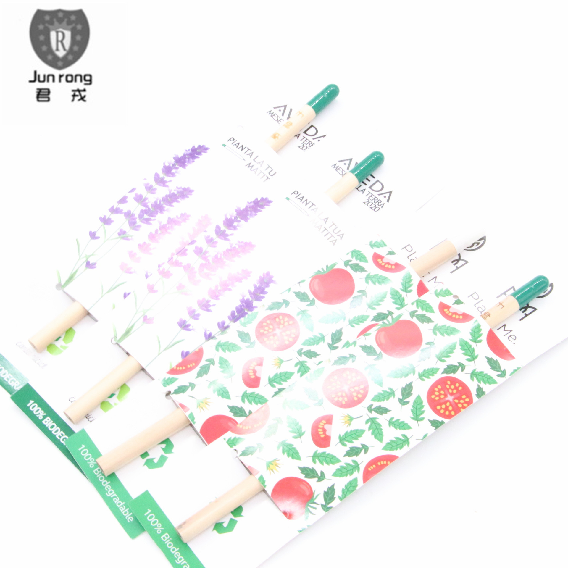 Lápiz de semillas Lápiz de brotes Embalaje de una sola tarjeta de papel Tarjeta de papel universal en stock Lápiz de recarga HB al por mayor