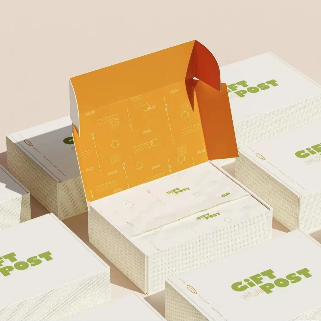 Новогодняя подарочная коробка из белого картона для оптовых закупок отелей, гофрированная упаковка, подарочная коробка для еды, подарочная коробка на Весенний фестиваль, индивидуальный заказ